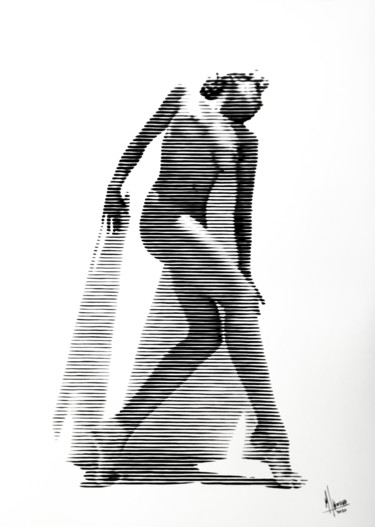 绘画 标题为“Desnudo ST 10” 由Miguel Angel Lozano Bonora, 原创艺术品, 丙烯