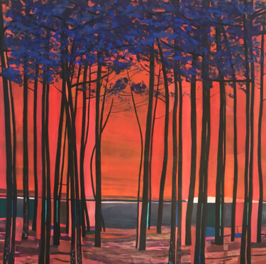 La Dune. Crépuscule. Painting titled "La Dune. Crépuscule." by Pierre Carret, Original Artwork, Acrylic