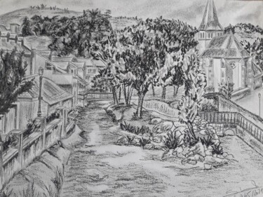 图画 标题为“Dessin paysage réal…” 由Gilles Staub (LeCrayonAgile), 原创艺术品, 铅笔