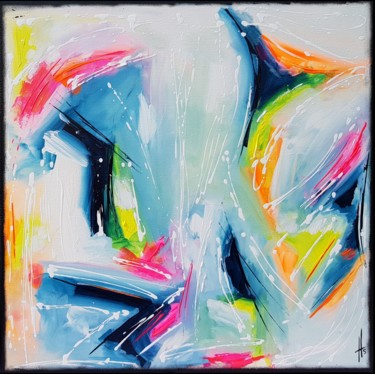 绘画 标题为“TABLEAU” 由Sandrine Hartmann, 原创艺术品, 丙烯 安装在木质担架架上