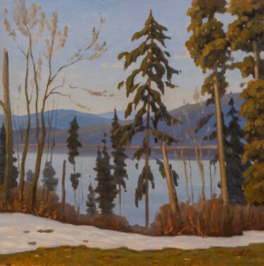 Painting titled "Spring #1" by Andrey Pingachev, Original Artwork, Oil