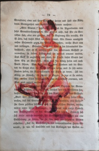 Druckgrafik mit dem Titel "Unique print on ant…" von Olga David, Original-Kunstwerk, Digitaldruck
