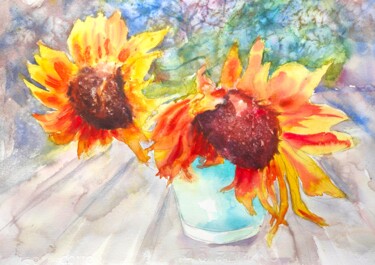 Sunflowers in a vase