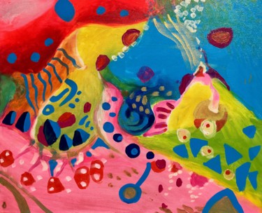 Peinture intitulée "Submarine" par Veera Zukova, Œuvre d'art originale, Acrylique