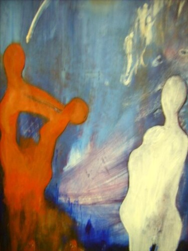 Peinture intitulée "Les Anges passent" par Bruno Briatte, Œuvre d'art originale, Huile