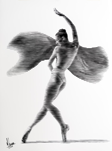 绘画 标题为“Mariposa” 由Miguel Angel Lozano Bonora, 原创艺术品, 丙烯 安装在木板上