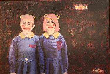 Peinture intitulée "GIRLZ" par Ekaterina Belukhina, Œuvre d'art originale, Acrylique