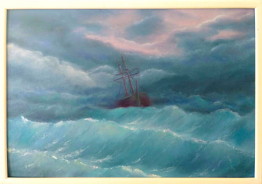 Ζωγραφική με τίτλο "Storm" από Elena Makhonina, Αυθεντικά έργα τέχνης, Λάδι