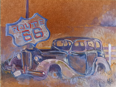 绘画 标题为“ROUTE 66” 由Stephane Cazenave, 原创艺术品, 丙烯
