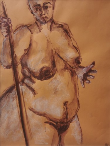 Dessin intitulée "Les 3 Vénus - Lucie…" par Marijo Ponce Fest, Œuvre d'art originale, Pastel