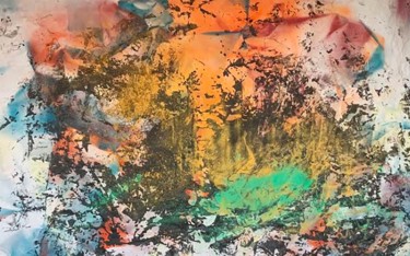 Peinture intitulée "Splendeur du lever" par Sophie Jourdain De Thieulloy, Œuvre d'art originale, Huile