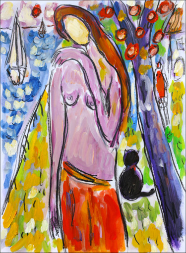 Peinture intitulée "Retour au port" par Jean Mirre, Œuvre d'art originale, Huile
