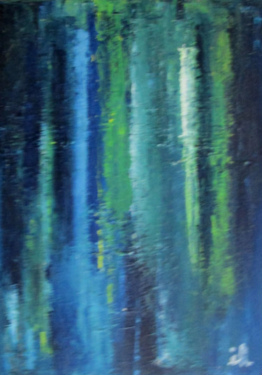 Painting titled "Parkweg" by Ingrid Knaus, Original Artwork, Oil