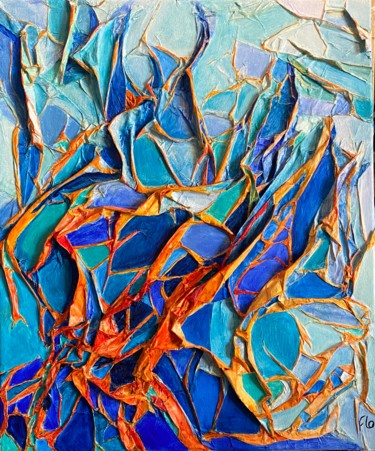Peinture intitulée "Courant" par Florence Faure, Œuvre d'art originale, Huile