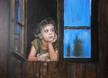 绘画 标题为“The dream window” 由Leszek Gaczkowski, 原创艺术品, 油