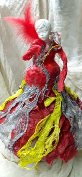 Sculpture titled ""Dancing"" by Calliope Konsta, Original Artwork, Paper