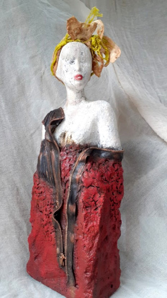 Sculpture titled ""Lava"" by Calliope Konsta, Original Artwork, Clay