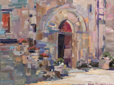 제목이 "Entrance to the chu…"인 미술작품 Elena Branovitskaya로, 원작, 기름 나무 들것 프레임에 장착됨