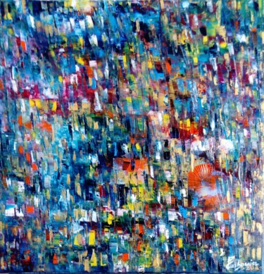 绘画 标题为“crowd in the city” 由Myriam Carbonnier, 原创艺术品, 油