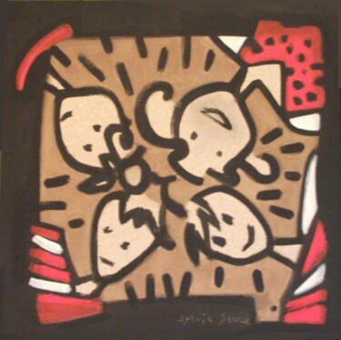 Painting titled "les Dudu" by Sylvie Serre, Original Artwork, Acrylic