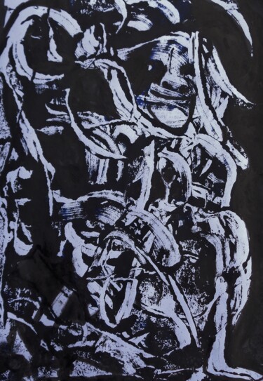Schilderij getiteld "tous les jours à to…" door Francisco Mendes, Origineel Kunstwerk, Inkt