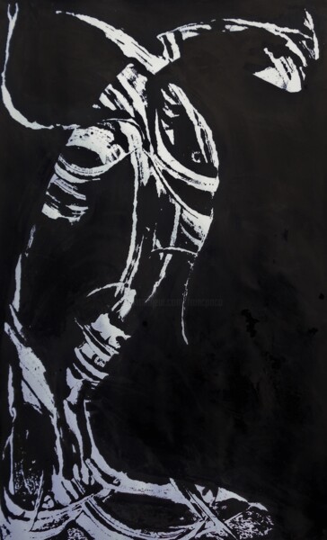 绘画 标题为“sens titre.)/)” 由Francisco  Duart Mendes, 原创艺术品, 墨