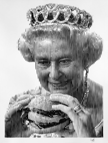 Burger Queen 绘画 标题为“Burger Queen” 由Miguel Angel Lozano Bonora, 原创艺术品, 丙烯 安装在木板上