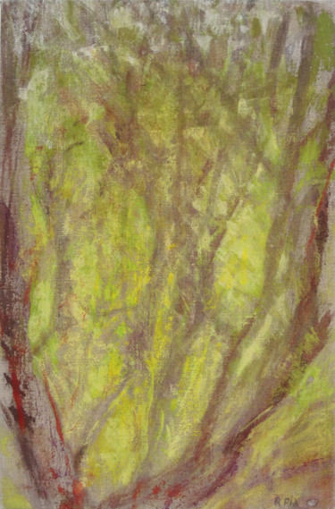 Painting titled "PREFEUILLAISON 4" by Raphaëlle Pia, Original Artwork, Acrylic