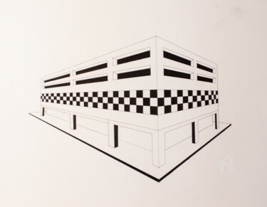 Dessin intitulée "Simple Perspective" par Quentin Esseiva, Œuvre d'art originale, Graphite