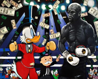 Peinture intitulée "Fight for Cash" par Kevin Bardin, Œuvre d'art originale, Acrylique