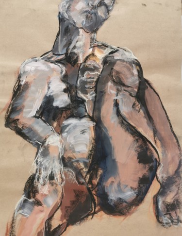 Dessin intitulée "Relax" par Marijo Ponce Fest, Œuvre d'art originale, Acrylique
