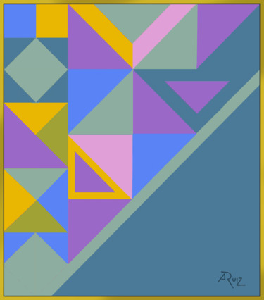 Peinture intitulée ""Laberinto Geométri…" par Ana Maria Cortes, Œuvre d'art originale, Acrylique Monté sur Châssis en bois