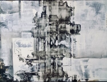 Malerei mit dem Titel "Équation sur tablea…" von Guillaume Vincent, Original-Kunstwerk, Acryl