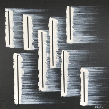 Peinture intitulée ""Orage "" par Pascal Brel, Œuvre d'art originale, Acrylique Monté sur Châssis en bois