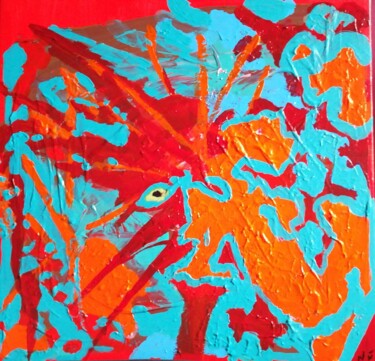 Painting titled "Série 2 orange" by Seny Jasna, Original Artwork, Acrylic