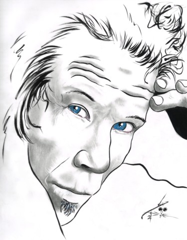 Desenho intitulada "Tom Waits" por John Creekmore, Obras de arte originais, Tinta