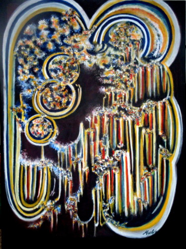 Peinture intitulée "Back to work" par Marianne Charlotte Mylonas-Svikovsky (Marlo), Œuvre d'art originale, Acrylique
