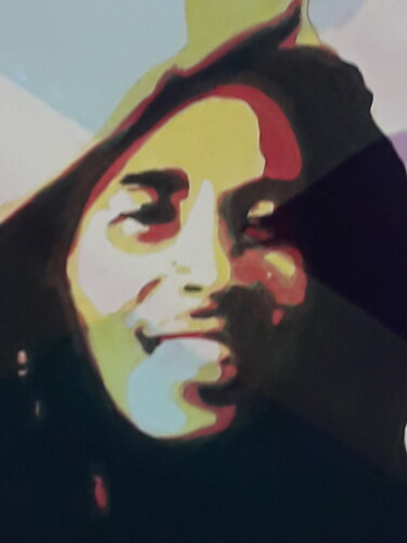 Digital Arts titled "Bob Jamaique" by Patrick Mauxion (MAUX), Original Artwork, 2D Digital Work Mounted on Other rigid panel
