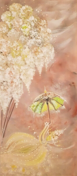 Pittura intitolato "LILAC FAIRY WITH UM…" da Renata Maroti, Opera d'arte originale, Acrilico