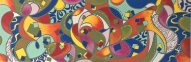 绘画 标题为“Arliquino” 由Maguy Vaz (50nuancesdemarguerite), 原创艺术品, 丙烯 安装在木质担架架上