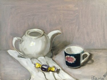 绘画 标题为“white teapot” 由Iryna Karpiak, 原创艺术品, 油