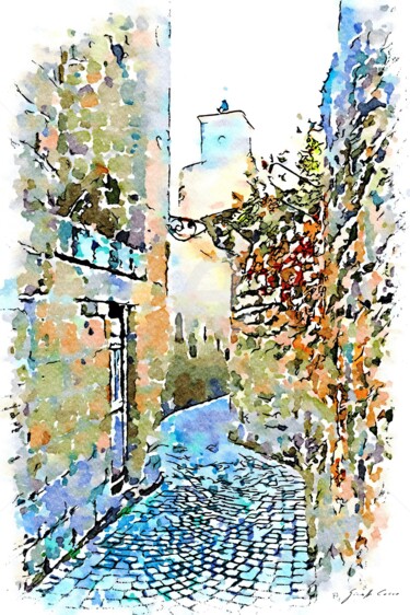 Scorcio vicolo lungo le mura del borgo