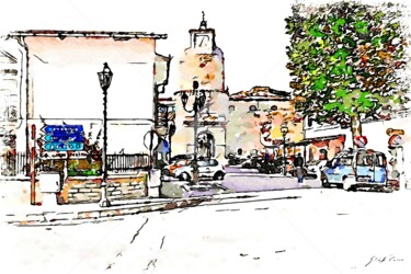 Vista della torre del borgo