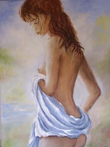 a la baignade Peinture intitulée "a la baignade" par Géraldine Streichert, Œuvre d'art originale, Huile