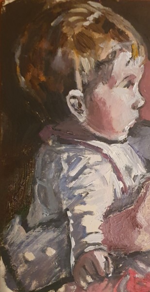 Painting titled "Five months" by Andrew Moore, Original Artwork, Oil