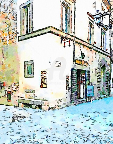 Angolo di edificio del borgo