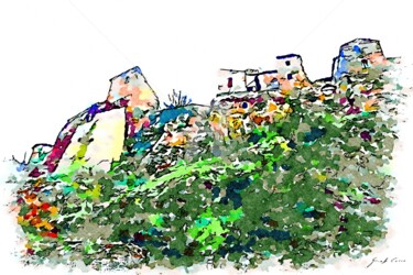 Case del borgo in cima alla rupe
