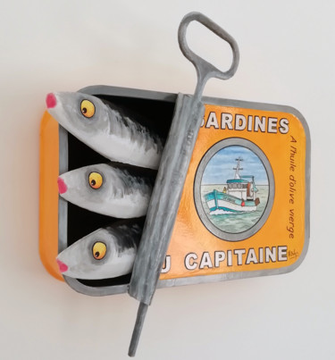 雕塑 标题为“Sardines du Capitai…” 由Philippe Balayn, 原创艺术品, 纸板