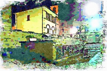 Scorcio notturno del borgo