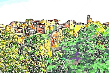 Paesaggio con borgo sulla rupe (3)